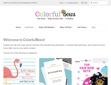 Tablet Screenshot of colorfulbows.com